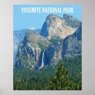 Póster Cataratas Bridalveil - Parque nacional Yosemite