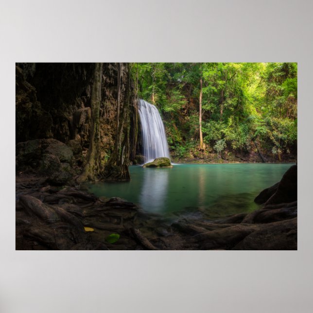 Póster Cataratas | Caída de la selva tropical de primaver (Frente)