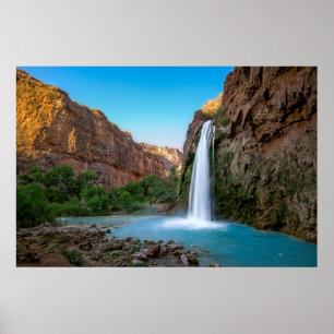 Póster Cataratas   Caídas de Havasu al atardecer