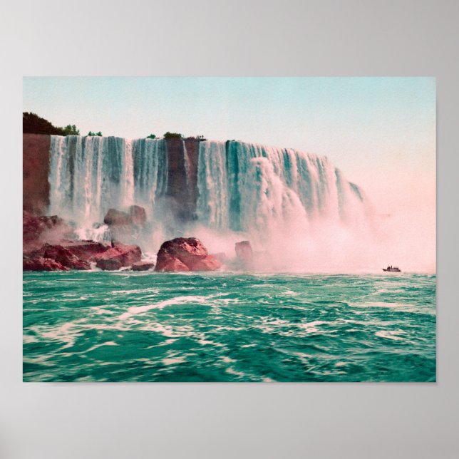 Póster Cataratas canadienses - Niágara vintage - 1900 (Frente)