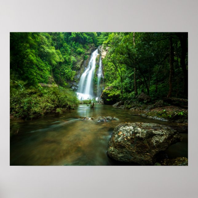 Póster Cataratas | Cascada de Tamnung, Phuket Tailandia (Frente)