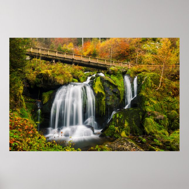Póster Cataratas | Cascadas de Triberg, Alemania (Frente)