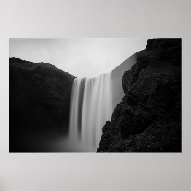 Póster Cataratas | Catarata Skogafoss, Islandia (Frente)