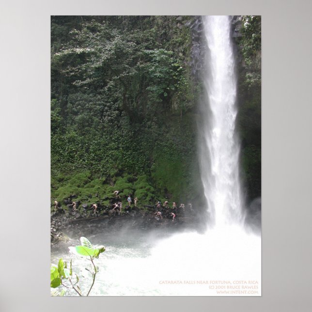 Póster Cataratas cerca de Fortuna, Costa Rica (Frente)