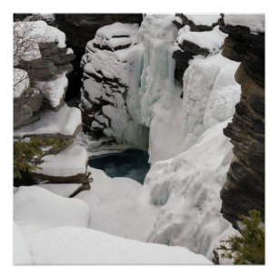 Póster Cataratas de Athabasca congeladas
