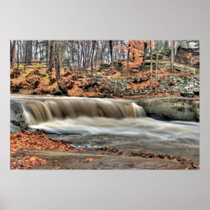 Póster Cataratas de crema de ciruela, cataratas de antaño