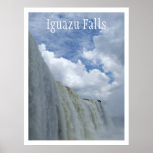 Póster Cataratas de Iguazu, río Iguazú, Argentina, Brasil