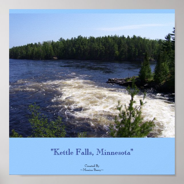 Póster "Cataratas de Kettle, Minnesota" (Frente)