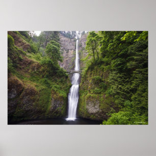 Póster Cataratas de Latourell y desfiladero del río Colum