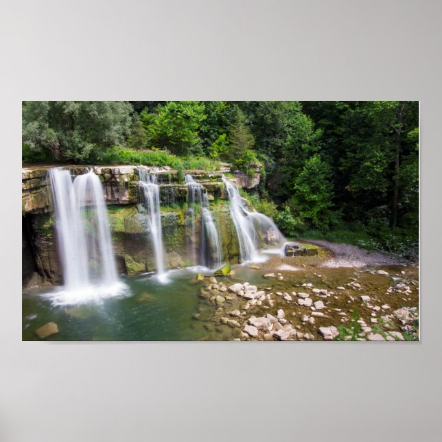 Póster Cataratas de Ludlowville, Ludlowville, Nueva York (Frente)