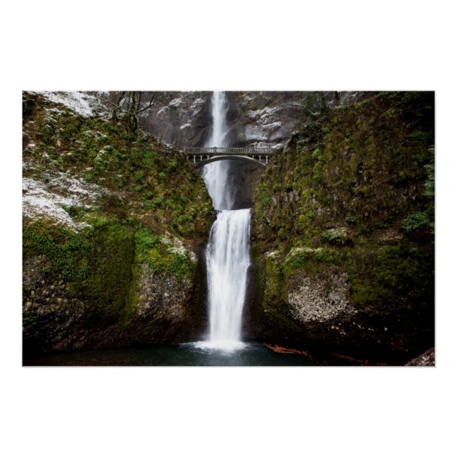 Póster Cataratas de Multnomah en el desfiladero de Columb (Anverso)