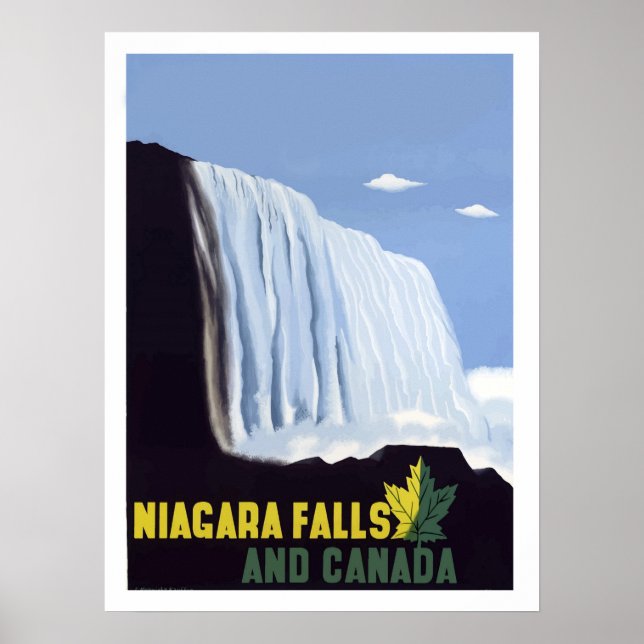 Póster Cataratas de Niagara, vagina natural, Canadá, cose (Frente)
