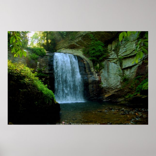 Póster Cataratas de vidrio de aspecto poster - Brevard NC (Frente)