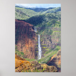 Póster Cataratas de Waipoo, Cañón de Waimea, Kauai, Hawái
