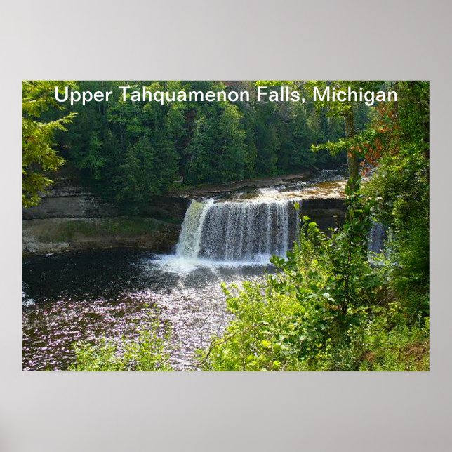 Póster Cataratas del Alto Tahquamenon, Poster de Michigan (Frente)