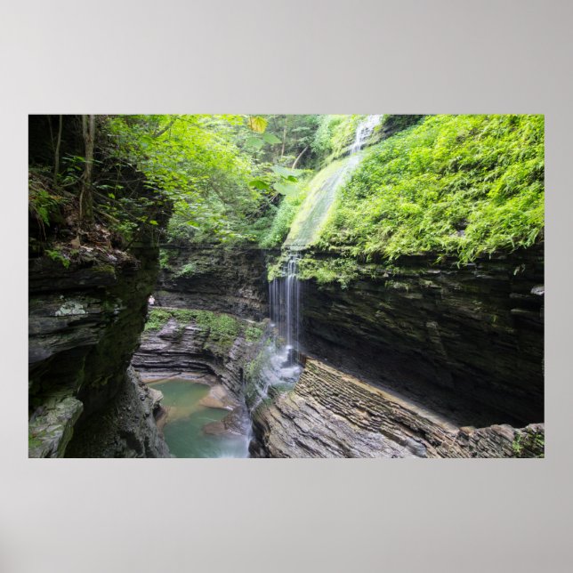Póster Cataratas del arcoiris, Watkins Glen, NY (Frente)