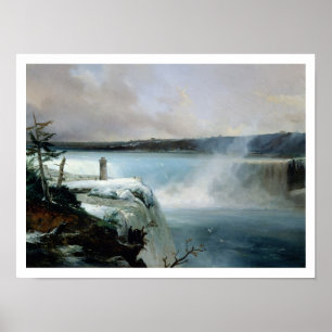 Póster Cataratas del Niágara, c.1837-40 (aceite sobre lie