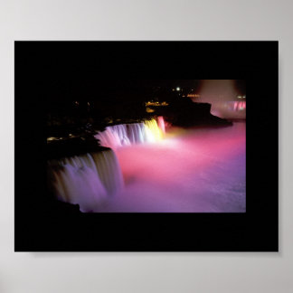 Póster Cataratas del Niágara de noche