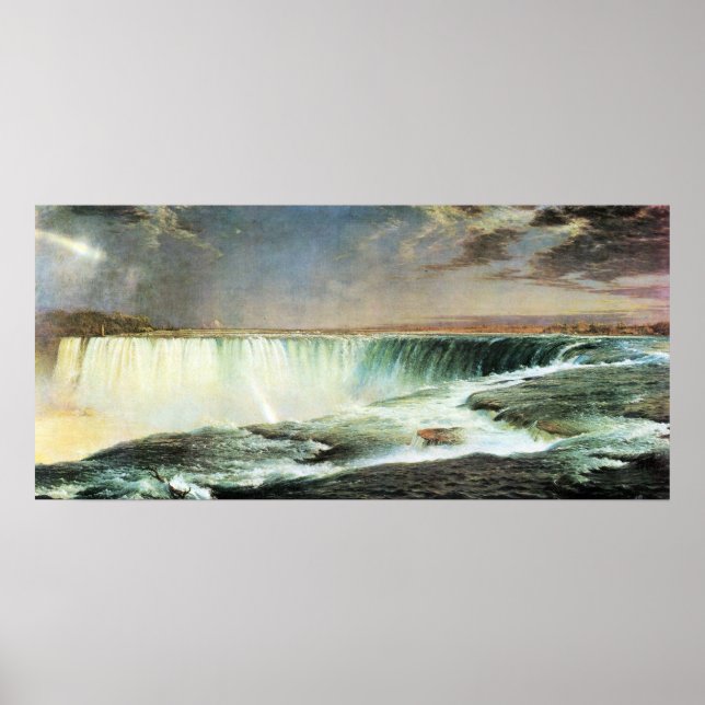 Póster Cataratas del Niágara, iglesia Frederic Edwin (Frente)