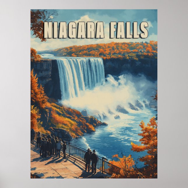 Póster Cataratas del Niágara: Impresionante tierra de cat (Frente)