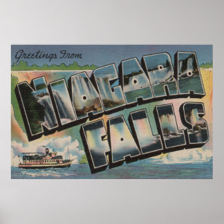 Póster Cataratas del Niágara, Nueva York - Escenas de let