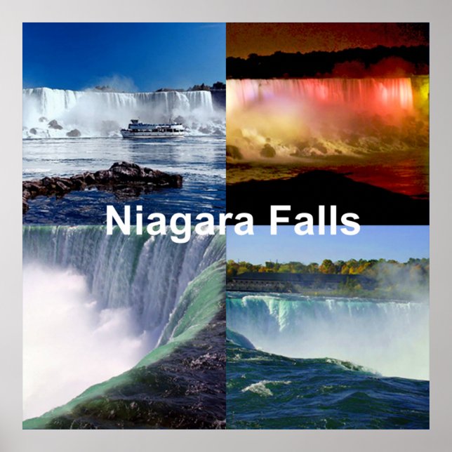 Póster Cataratas del Niágara Vistas Fotográficas de Nueva (Frente)