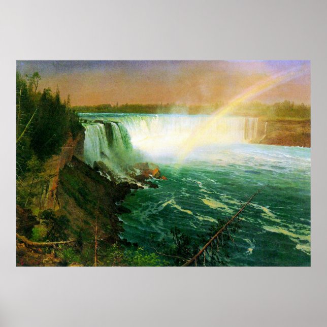 Póster Cataratas del Niagra por Bierstadt (Frente)