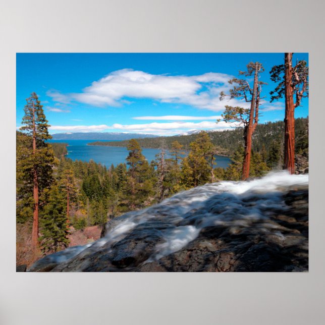 Póster Cataratas Eagle Creek, Lago Sur Tahoe (Frente)