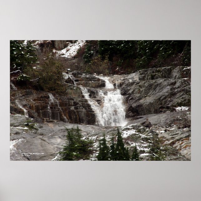 Póster Cataratas Keekwulee, Washington, EE. UU. (Frente)