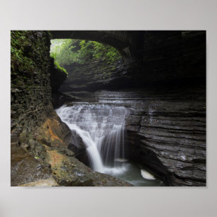 Póster Cataratas Minnehaha, Parque Estatal Watkins Glen, 