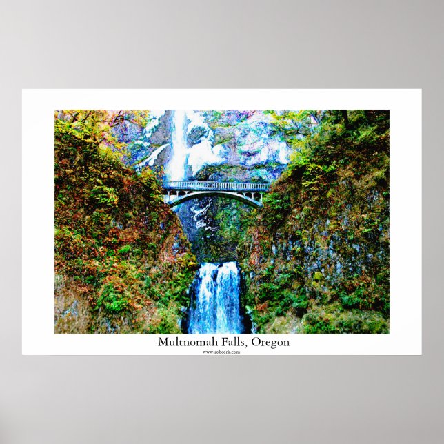Póster Cataratas Multnomah (Frente)