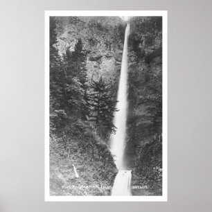Póster Cataratas Multnomah, desfiladero de Columbia, cose