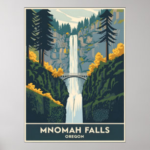 Póster Cataratas Multnomah Oregon