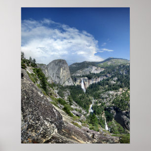Póster Cataratas Nevada y Vernal - Yosemite
