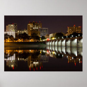 Póster Cataratas nocturnas en el puente Market Street