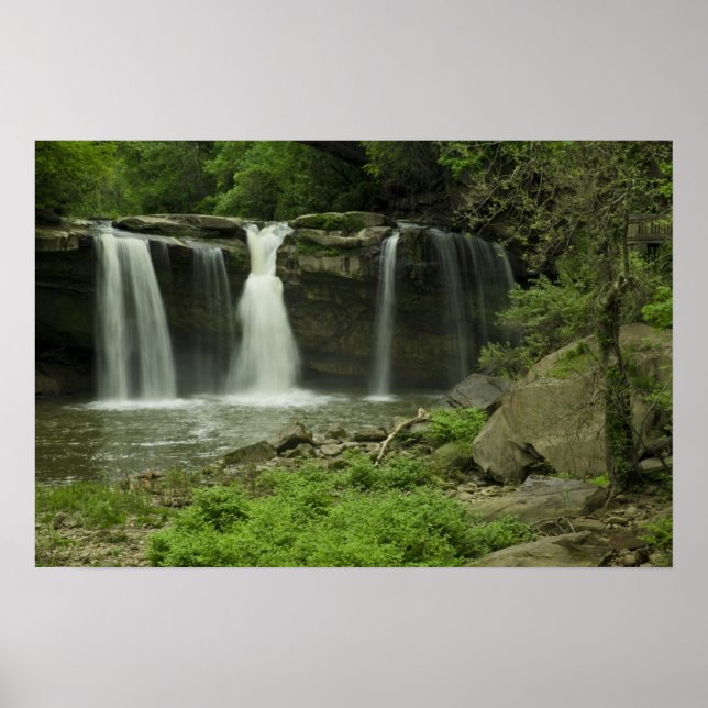 Póster Cataratas occidentales en Elyria Ohio (Frente)