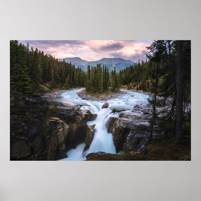Póster Cataratas | Parque nacional Jasper, Canadá (Frente)