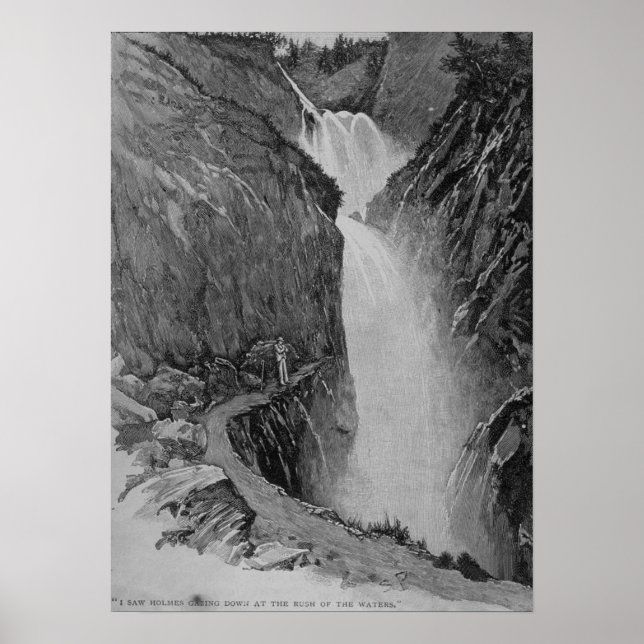 Póster Cataratas Reichenbach - Sidney Paget (Frente)
