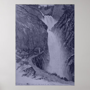 Póster Cataratas Reichenbach - Sidney Paget - Tinta Azul