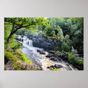 Póster Cataratas Rogie, Escocia