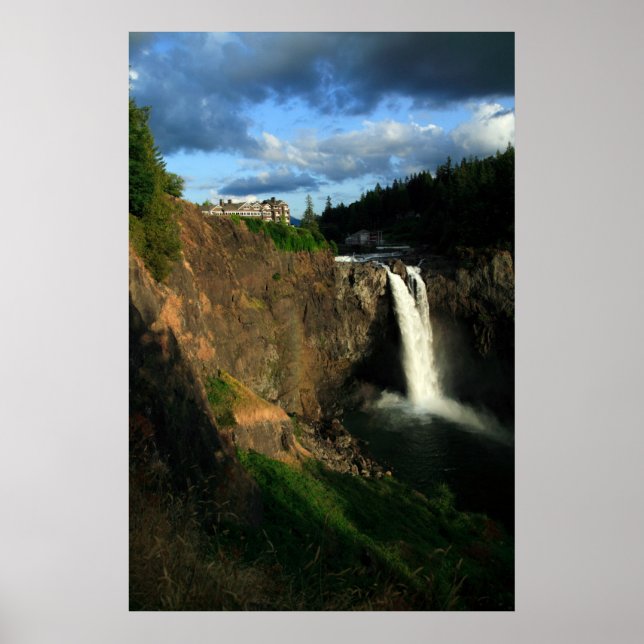 Póster Cataratas Snoqualmie, Washington, EE. UU. (Frente)