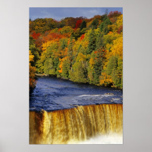 Póster Cataratas superiores de Tahquamenon en UP Michigan