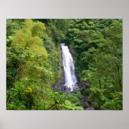 Póster Cataratas Trafalgar, Dominica, Caribe de las Antil