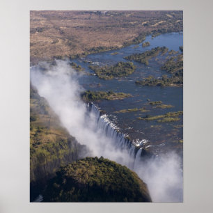 Póster Cataratas Victoria, río Zambesi, Zambia - Zimbabue
