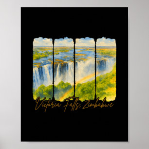 Póster Cataratas Victoria Zimbwe Travel Pincelada Victori