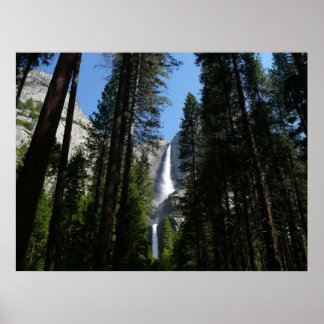 Póster Cataratas Yosemite y paisajes de Woods fotográfico