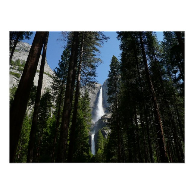 Póster Cataratas Yosemite y paisajes de Woods fotográfico (Anverso)