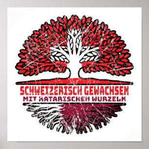 Póster Catarí Suizo Suiza Árbol Raíz