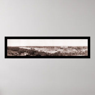 Póster Catástrofe de Marble Falls TX Fotografía de 1908
