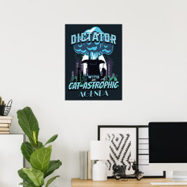 Póster Catastrófico Diseño de Gatos Graciosos